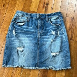 Mission Blue Jean Ripped Skirt